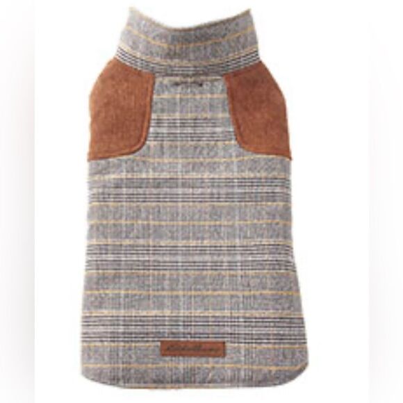 Eddie Bauer PET Plainfield Coat, Plaid Brown/Gray Size Medium - Picture 3 of 7